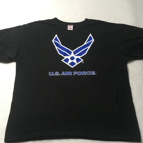 U.S. Air Force Wings Blue Bayside Made American Tee Short Sleeve T-Shirt XXL - Picture 2 of 10